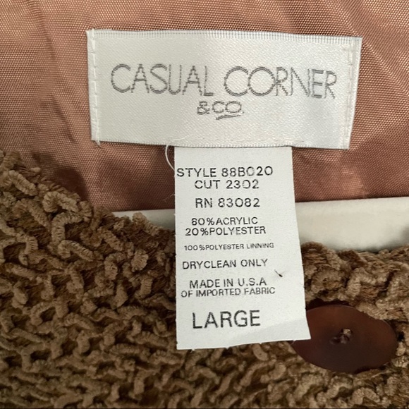 Casual Corner & Co Brown Knit Button Down Sweater Cardigan - Picture 2 of 3